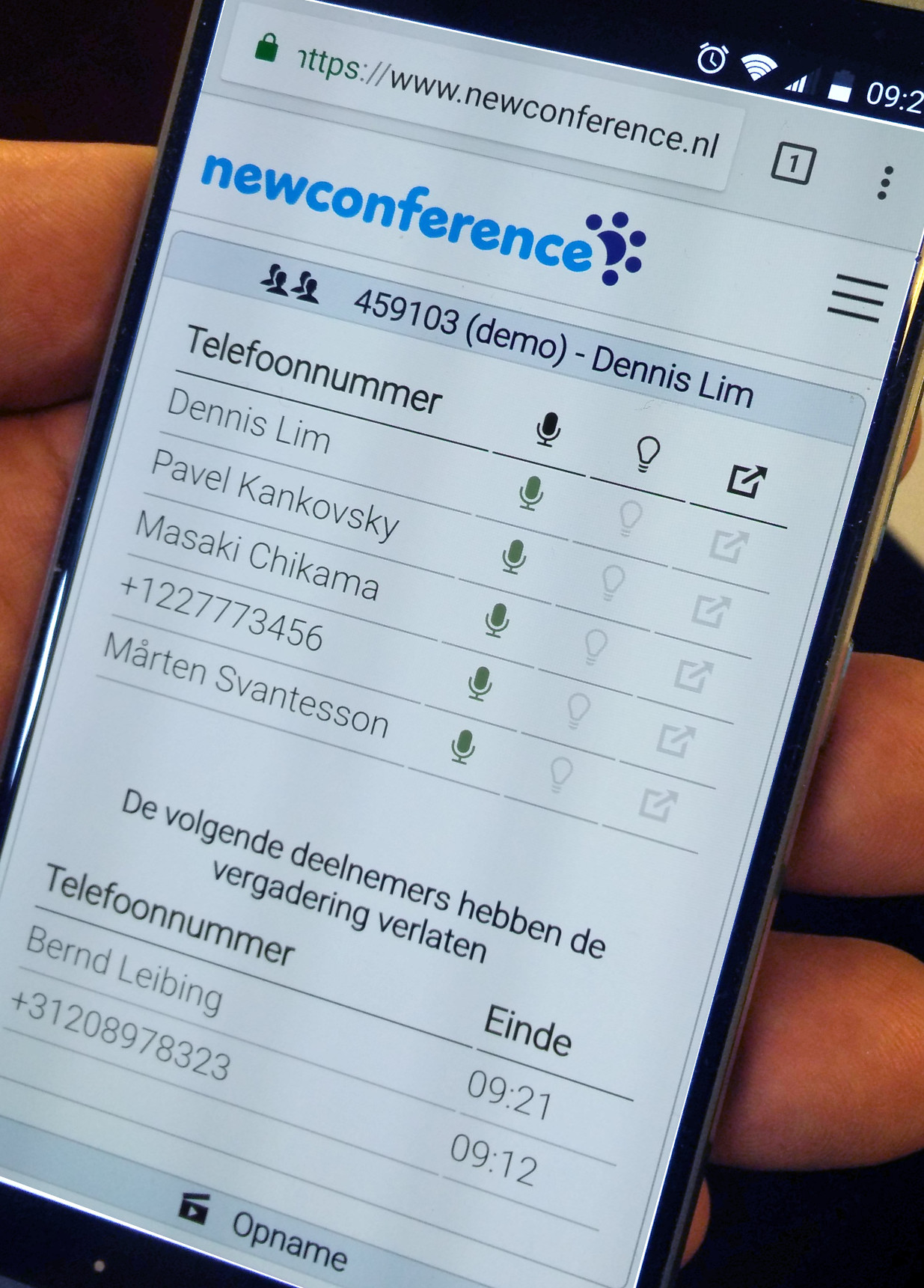NewConference prefers a good mobile website over an app for your smartphone
